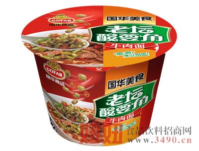 国华食品老坛酸豆角牛肉面