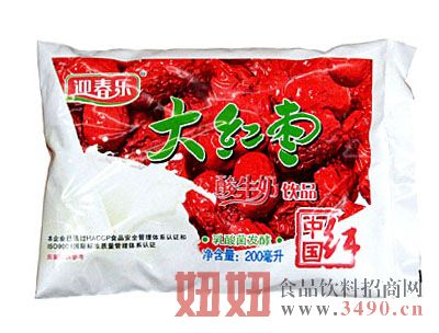 迎春乐大红枣酸牛奶饮品