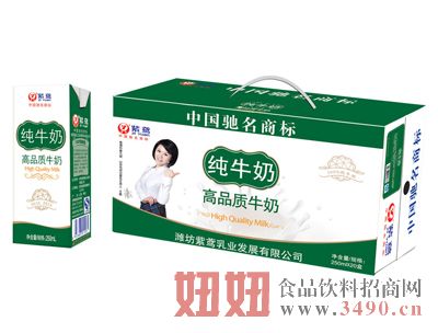 紫鸢高品质纯牛奶20盒|潍坊紫鸢乳业发展有限公司荣誉出品-好妞妞饮料