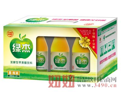 绿杰发酵型苹果醋饮料260mlx8瓶礼盒