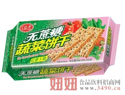 达丰无蔗糖蔬菜饼干红萝卜味
