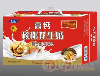 资格一高钙核桃花生奶复合蛋白饮品250mlx24盒