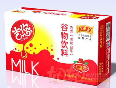 250mlx24盒王老吉-吉悠红豆奶谷物饮料(内置利乐包)