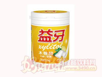 雅客益牙木糖醇无糖口香糖柠檬味56g