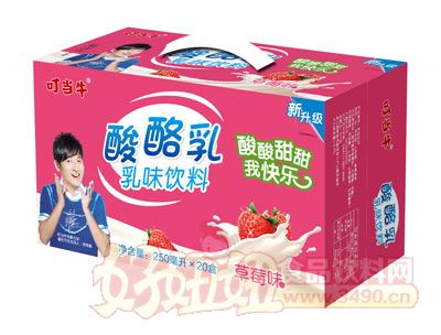 叮当牛酸酪乳草莓味250ml×20盒