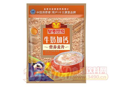 皇麦世家牛奶加钙营养麦片608g