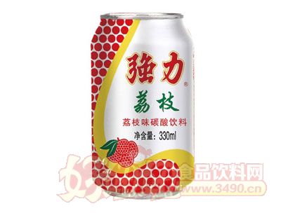 强力荔枝碳酸饮料330ml