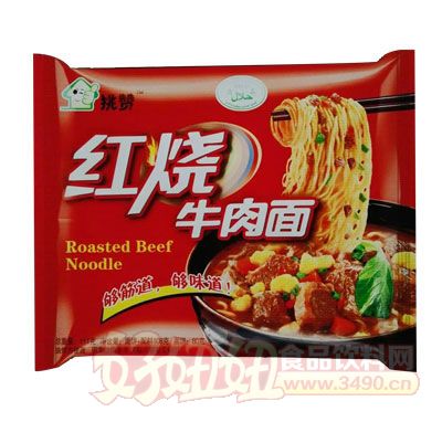 挑赞方便面红烧牛肉面袋装