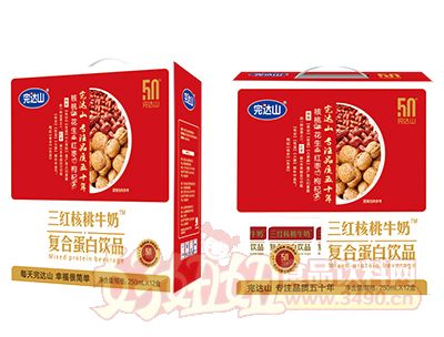 完达山三红核桃牛奶复合蛋白饮品礼盒250mlx12盒