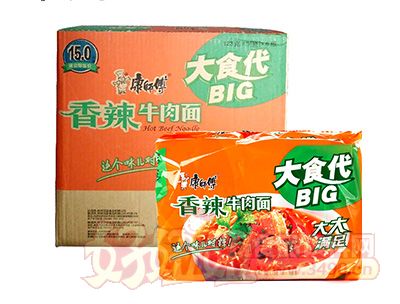 康师傅方便面 大食袋big 香辣牛肉面