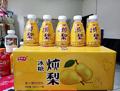 伊丽澳冰糖炖梨果汁果粒饮料388ml