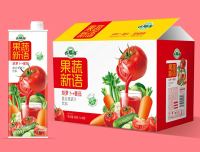 果蔬新语胡萝卜+番茄1L×8瓶