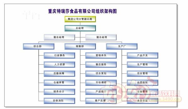 重庆特瑞莎食品有限公司组织构架