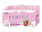 ��草莓+果粒酸奶�品310ml×12瓶
