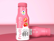 益正元草莓味果粒酸奶饮品招商-嚼着喝316gx12瓶