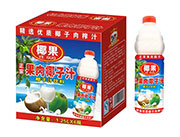 椰果果肉椰子汁�料1.25L×6瓶