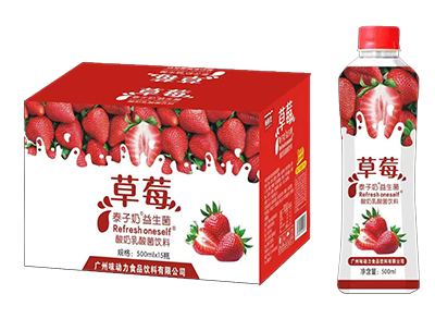 泰子奶益生菌草莓味500mlx15