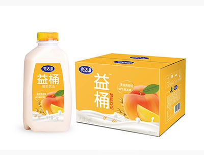完�_山益桶酸奶�品�S桃燕��味1kgx6
