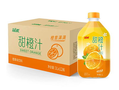 冠虎甜橙汁果味饮料1Lx12