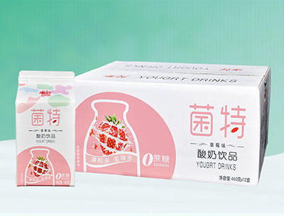 康伴菌特草莓酸奶�品460g 12瓶