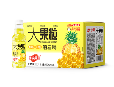美纯果滋大果粒蜂蜜菠萝汁饮料450mlx15