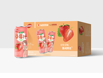美�果滋果粒草莓汁�料490mlx15罐