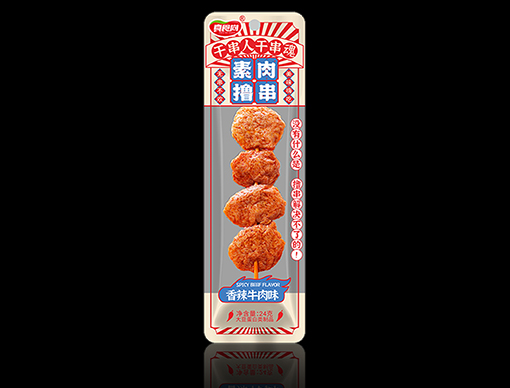 真食尚素肉�]串香辣牛肉味24g