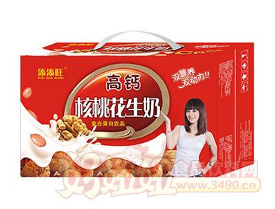 康越食品添添旺高鈣核桃花生奶